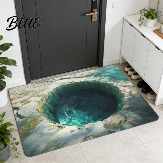 Textured Surface Floor Gradient Color Material Home Wear-Resistant Thick Mat Anti-Skid Rug Unique Pattern Design