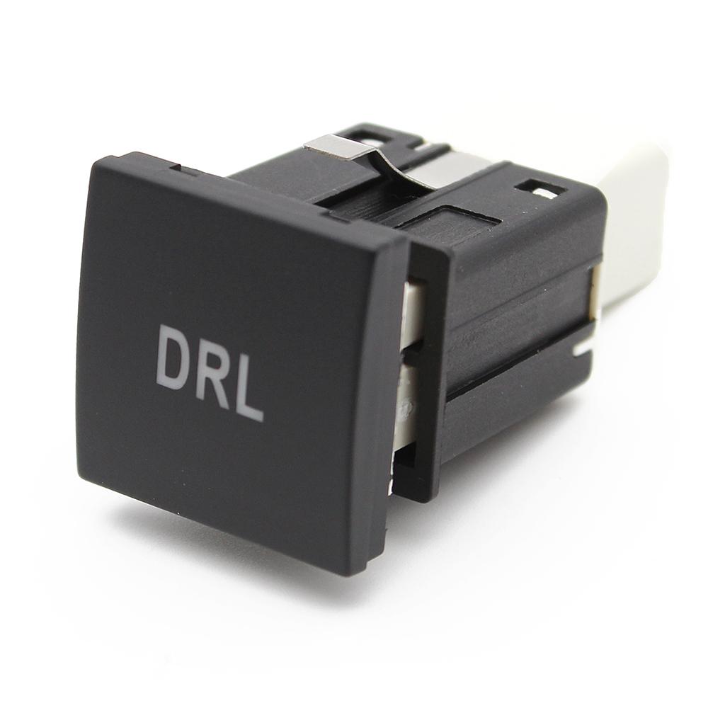 Car Red LED DRL Light Power On Off Switch Push Button Mirror Music Radar Switch with Wire For VW Jetta Golf 6 MK6 2006 - 2012