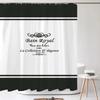 Schwarz Weiß Kunst Wort Duschvorhang Stoff Wasserdicht Polyesterstoff Moderner Einfacher Stil Badewanne Badezimmer Vorhang Mit Haken
