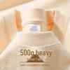 T-shirt Unisex Premium 500g Pesante Grigia 100% Cotone Spazzolato Double-Face a Manica Lunga.