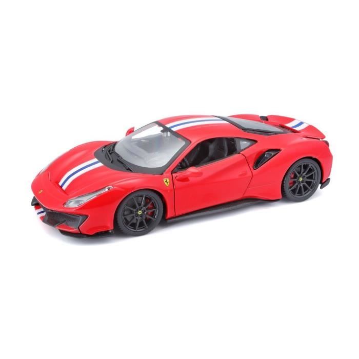 Véhicule miniature BBURAGO 1/24 FERRARI - 488 Pista - Rouge - Pour enfant de 3 ans et plus