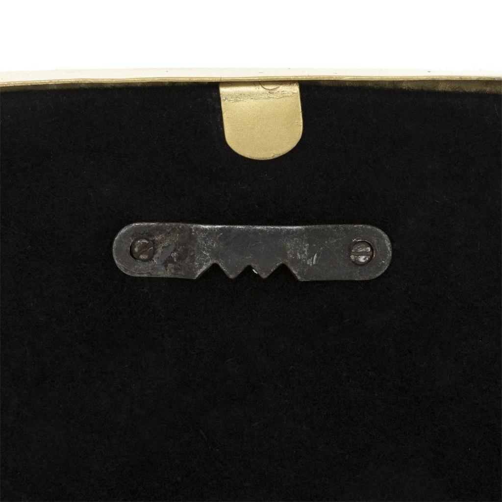 Hammer Mirror In A Metal Frame, Antiqued Gold, Eye-Shaped