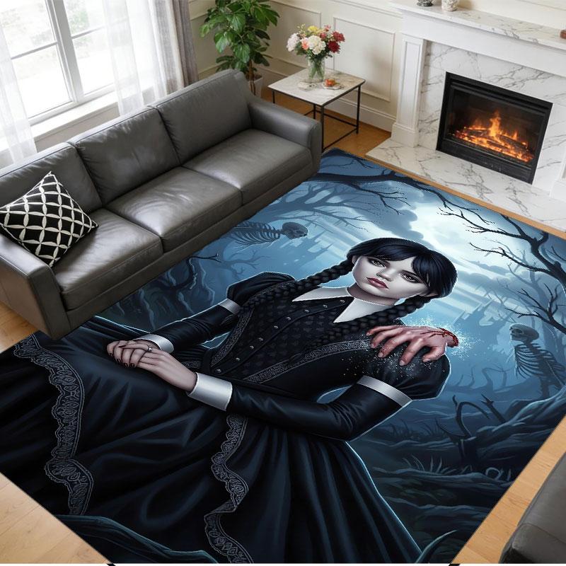 Crystal Velvet Rug Soft Non Slip Indoor Floor Mat Home DecorThe Addams Family