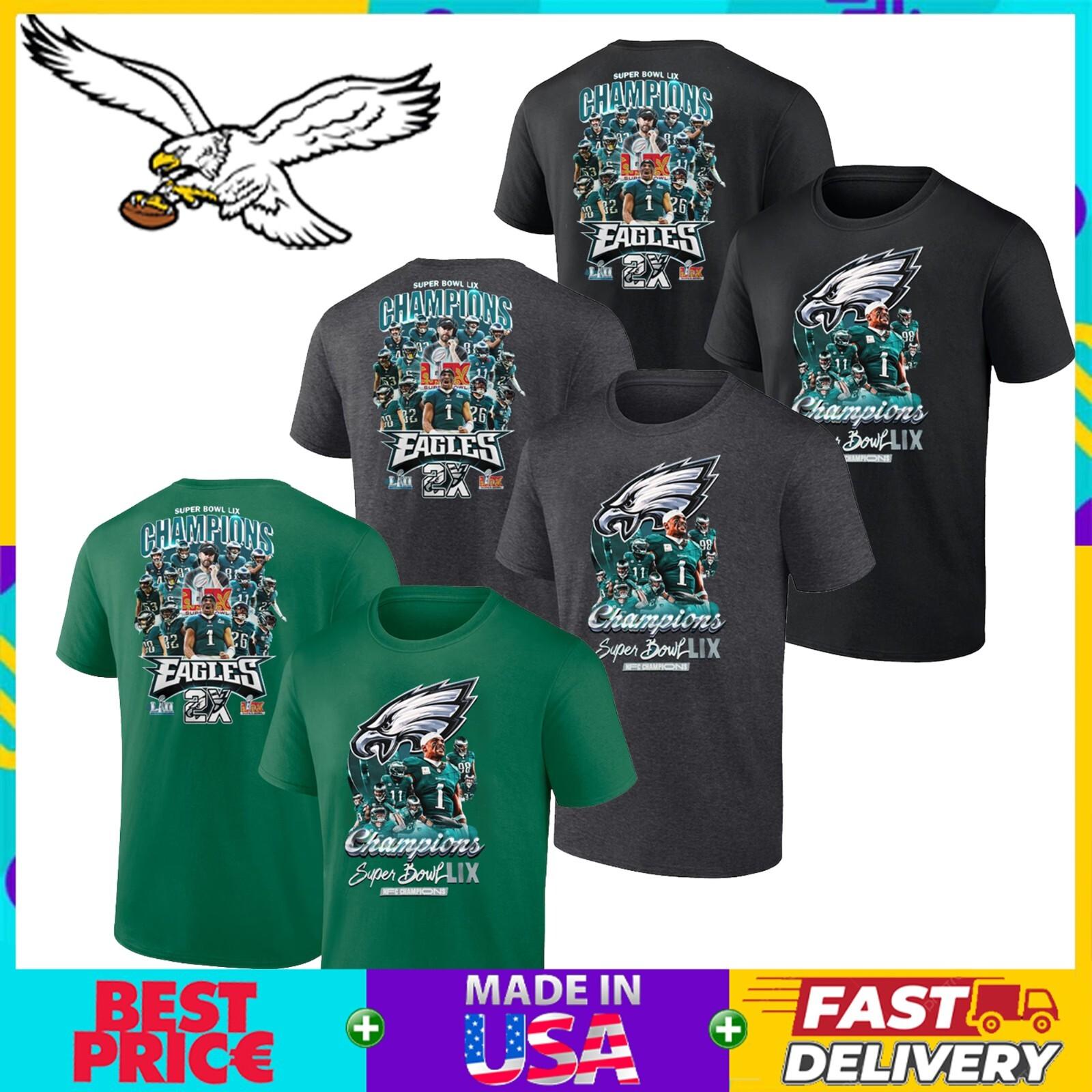 Philadelphia 2X Super Game Final 2026 LIX Champions T-shirt All Size S-4XL XXL
