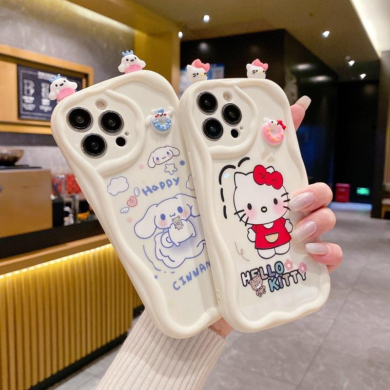 Applicable to Apple 16 cartoon mobile phone case OPPO F29 creative VIVO Y38 cute party doll strawberry bear