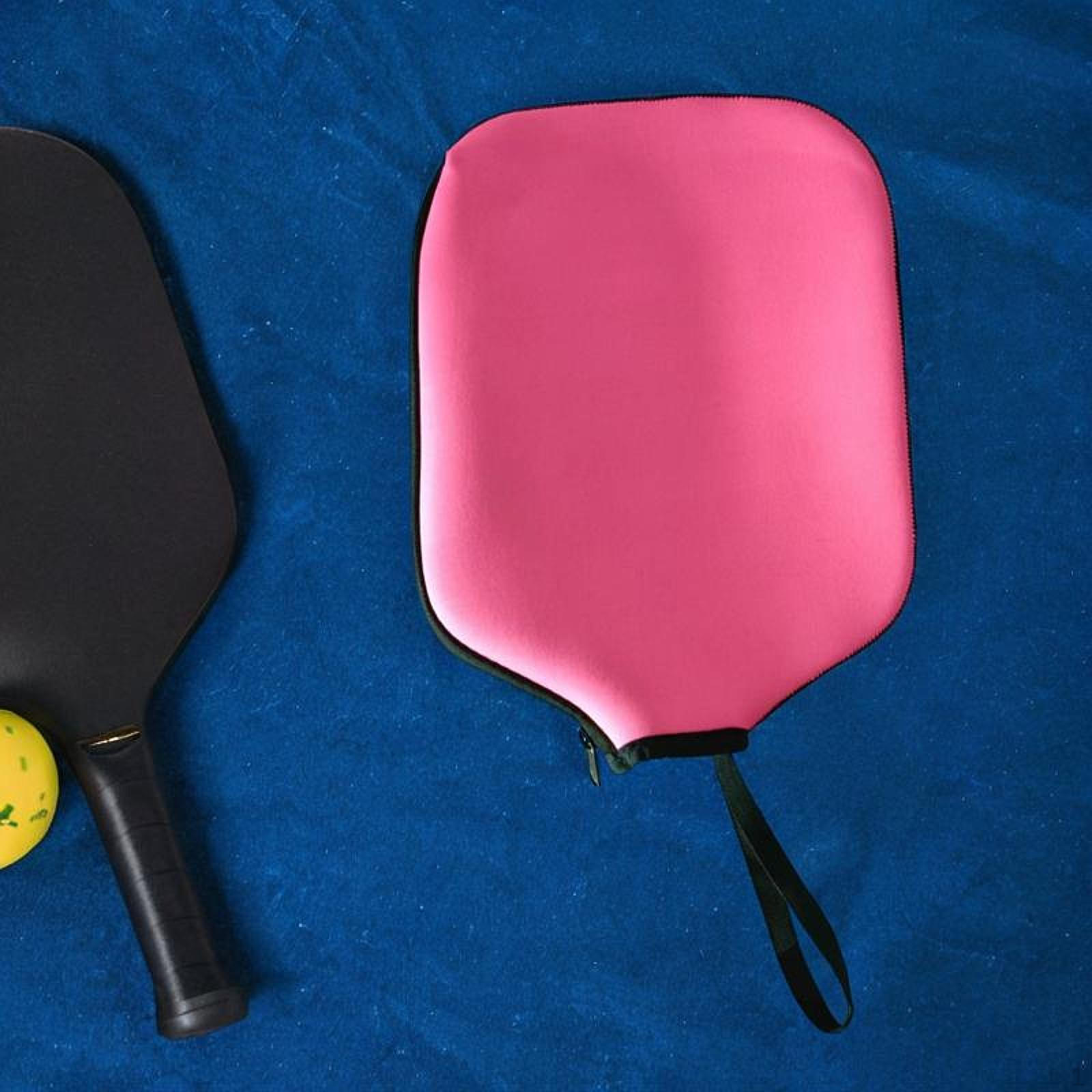 

Чехол для ракетки Pickleball Paddle, чехол из неопрена, защитит вашу ракетку от царапин, молния розовый