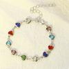 1pc Rainbow Colorful Zircon Bracelet Fashion Charm Gorgeous Charm Exquisite Cute Sweet Shining Crystal  Gift