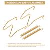 16 Pieces 6 Inch Invisible Plate Hangers Wall Plate Hangers Brass Wire Plate Holders With 18 Pieces Wall Hooks For 5 To 7 Inch D