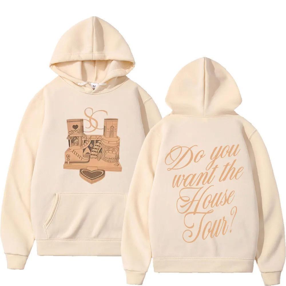 Do You Want The House Tour Sabrina Carpenter Vintage Print Hoodie Men Wome Pullover Long-sleeved Fashion Sweatshirt Tops