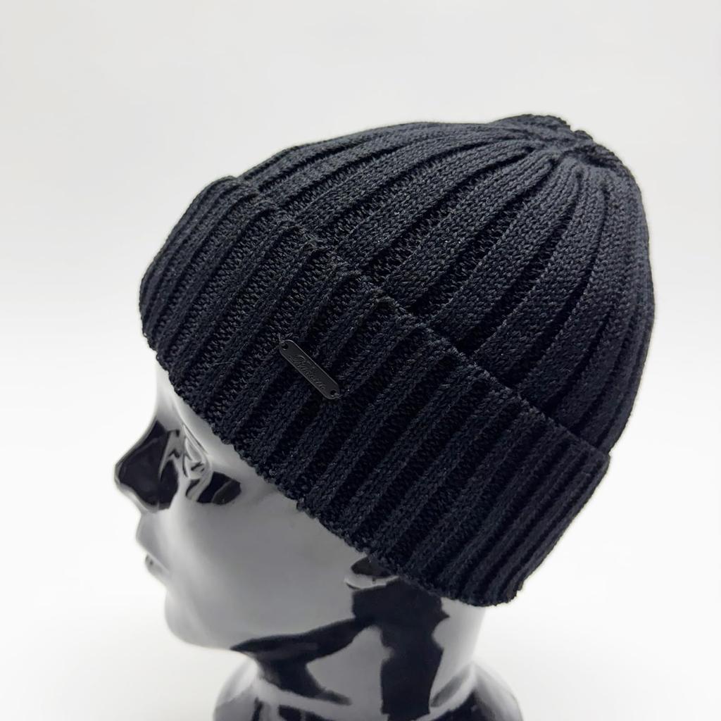 Rodem Watch Summer Knit Watch Knit Linen and Cotton Knit High Free Black Cap, Cap, Hat, Thin, Washable, Stretchy, Cool, Breathable, Quality, Size,