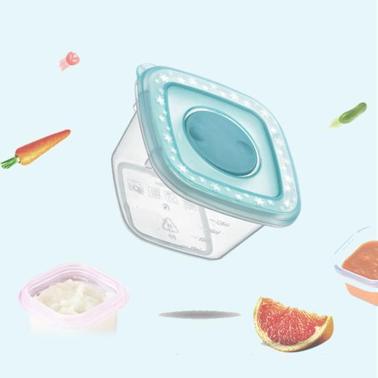 

Коробка для закусок на 120 мл со шкалой, портативный портативный контейнер для детских закусок, фруктов, пищевых продуктов, домашнего использования