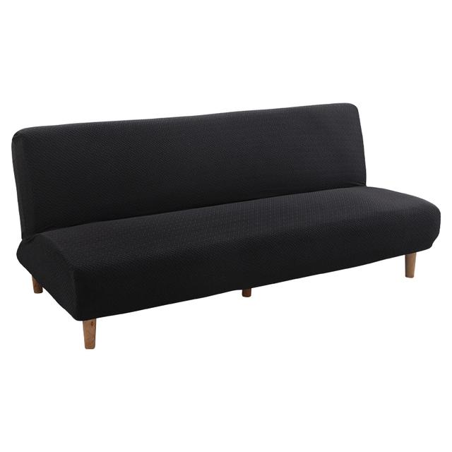 Klappbarer Sofabezug fürs Bett, elastisch, ohne Armlehnen, Futon-Sofabezug, einfarbig, All-Inclusive-Sofaschutz, Heimdekoration