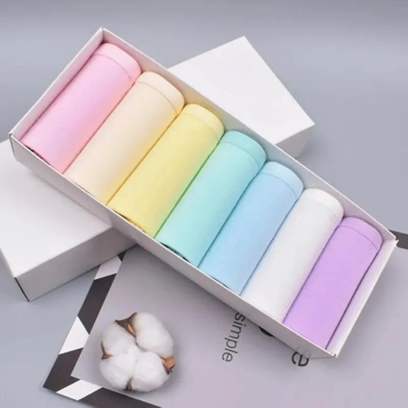 

7 шт. Жіноча бавовняна білизна надм яка дихаюча | Асорті однотонних кольорів | Зручна повсякденна білизна XXL (Waist 70-75 cm)&7PCS