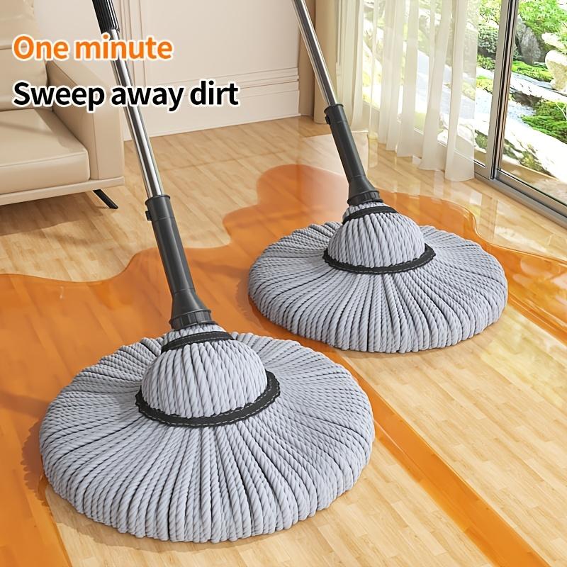Hand-Free Wringing Mop, 2-In-1 Self-Wringing Mop with Handle, Dry And Wet Floor Cleaning, Rotational Mop Without Handwashing, Easy Wringing Design