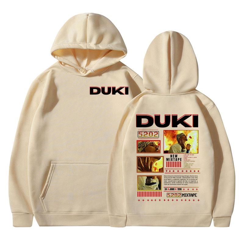 Rapper Duki 5202 MIXTAPE Album 2025 Merch Hoodie Men Women Clothing Hip Hop Sweatshirt Autumn Winter Fleece Long Sleeve Pullover