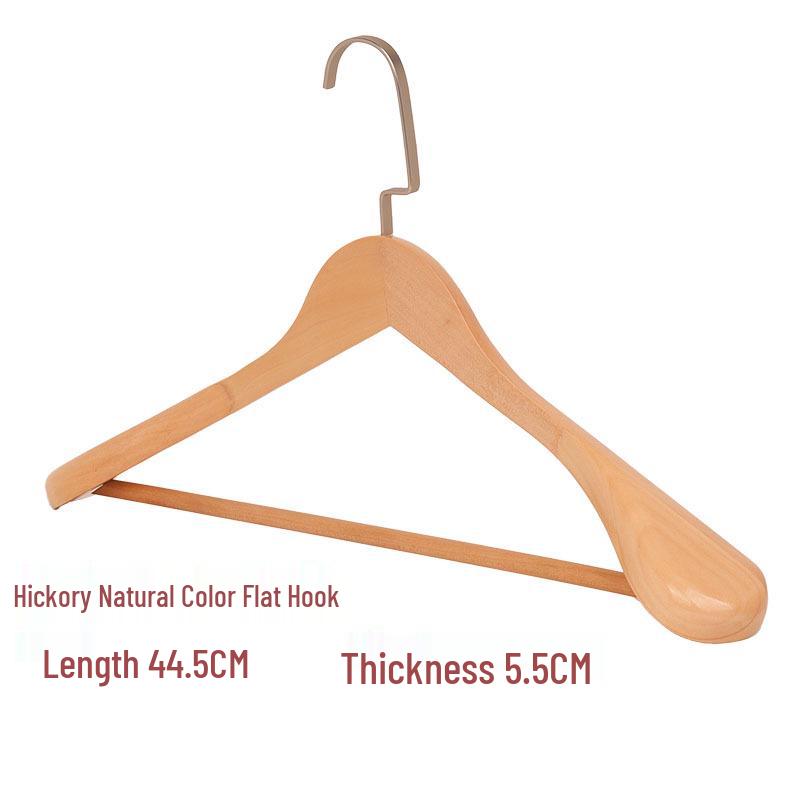 קולב בגדים מעץ מלא רחב לכתפיים, יוקרתי