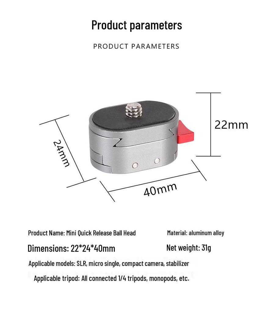 Aluminum Alloy Z-Type Multi-Angle Quick Release Camera Stabilizer Slider Plate