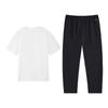 Li-Ning Versatile Breathable Comfortable Cultural Shirt Simple Straight Pants Casual Sports Suit Unisex suit Off-White Black W867-1+V811-1