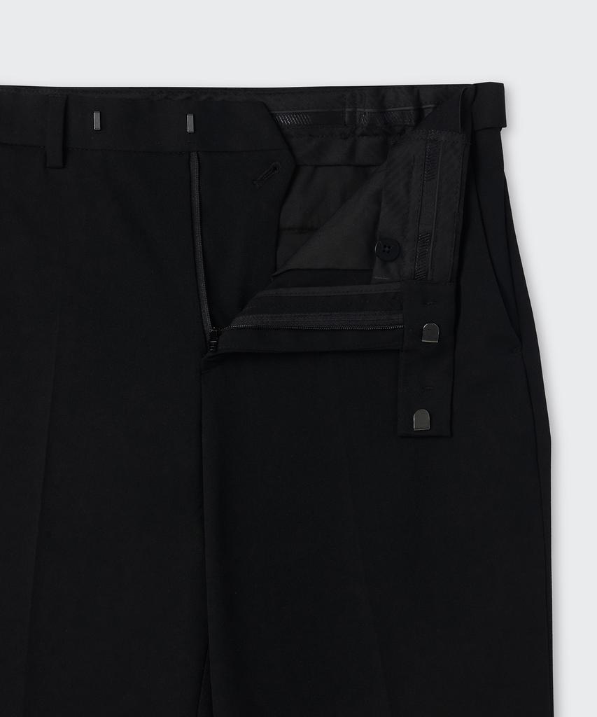 MUSINSA STANDARD Semi-Wide Hidden Banding Slacks [Black]