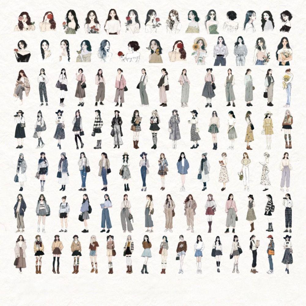 100 Pcs Handmade Hand Account DIY Scrapbook 2025 Material Stickers