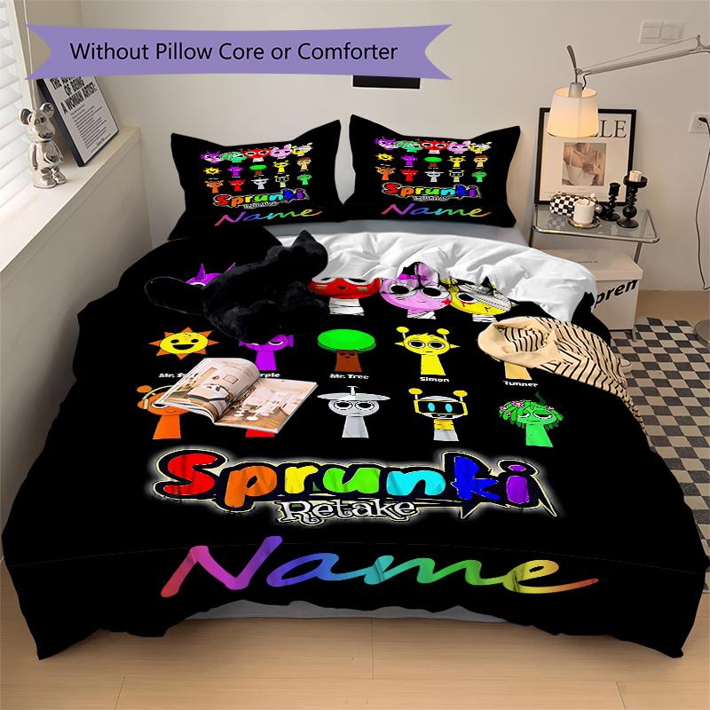 Custom Textile Colorful Heads Bedding 3 Piece Set HD Print Duvet Cover Pillowcases for Teens Adult Bedroom Decoration