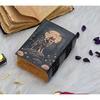 Lunar Wolf Grimoire – Handcrafted Vintage Book with Lock | Leather Notebook with Wolf & Moon Cover | Aesthetic Gothic Book | Grimoire Book