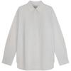 Casual Minimalist Embroidered Cotton Poplin Loose White Long Sleeve Shirt Women Shirts 47F122G