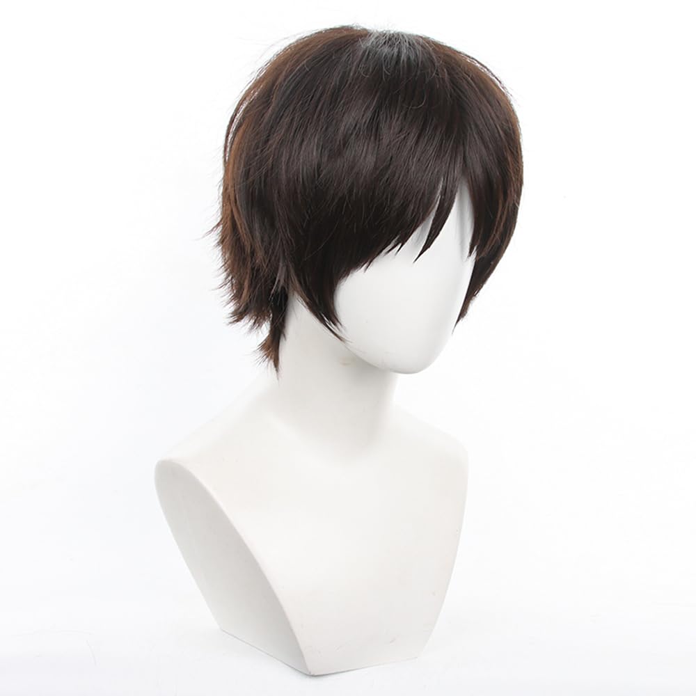 Sizuuenn Attack on Titan Eren Yeager Heat Cosplay Wig with Perfect for Cultural and Photo Shoots Wig, Resistant, Net, Events, Festivals,