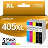 Compatible Ink Cartridge - EDILIQ - 405XL - Pack of 5 - 2 Black, 1 Cyan, 1 Magenta, 1 Yellow