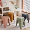 Nordic Creative Non-slip Plastic Stool - Thickened, Stackable, Square Gel Design for Home Use