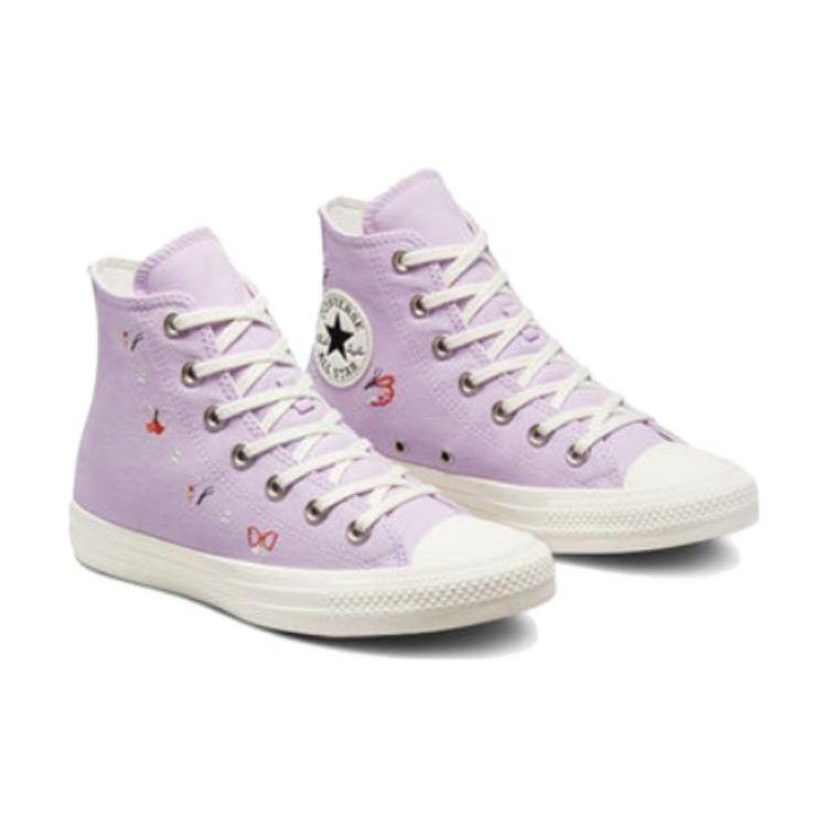 Converse  Chuck Taylor All Star High Butterfly Wings Women Sneakers Purple Lilac-Mist Egret A05995C