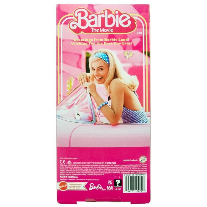 Mattel Barbie Movie "Barbie" Gingham Dress Doll (3+ Years) HPJ96 Pink (x 1)