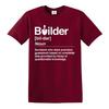 Builder Defined Labourer Profession Tshirt Funny Gift Novelty Top Tee