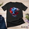 Camiseta Colorida Geométrica Peixe Betta Pai Mãe Menino Menina Aniversário