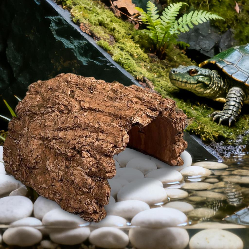 Toad House Resin Cave Habitat Tortoise Shelter For Bearded Dragon Leopard Turtle Frog Geckos Reptiles Amphibians Aquarium Tank