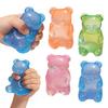 Klarer Bär Quetschspielzeug Angst Stressabbau Bärenform Stress Zuckerball Sensorisches Spielzeug Weich Dehnbar Dekompression Fidget Spielzeug