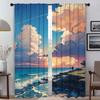 Sun Moon and Tree Blackout Curtains for Camera Halloween Decoration Kitchen Curtains 2 Pieces Tulle for Bedroom Partition Shades