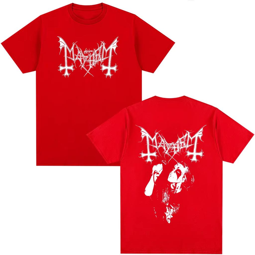 Legendary Black Metal Band Mayhem Dead Unisex Gothic Dark Loose Short Sleeve Women And Men T-shirt
