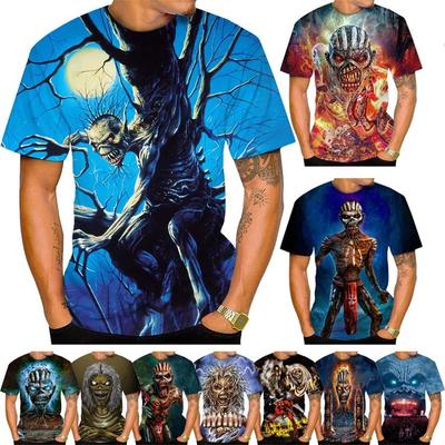 Heißer verkauf neue living dead 3D druck t-shirt rock musik rundhals kurzarm heavy metal mode lässig unisex tops