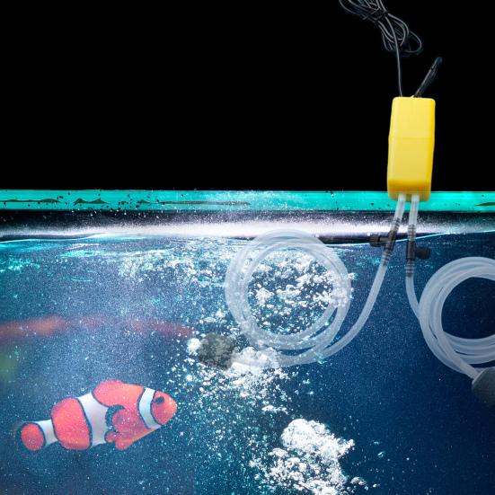 1 Set Oxygen Pump Dual Tube Design Mini Aquarium Air Pump Kit Ultra-Quiet USB Charging Pump for Fish Tank