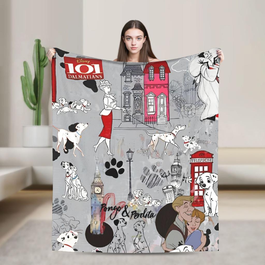 101 Dalmatians Pongo Perdita Coperta Rolly Cani Coperte Plaid in Pile Decorazione Divano Casa Trapunta Leggera Multifunzione