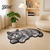 Non-slip Floor Mat Cute Cat Bathroom Rug Anti-Slip Absorbent Bath Washable Plush Door