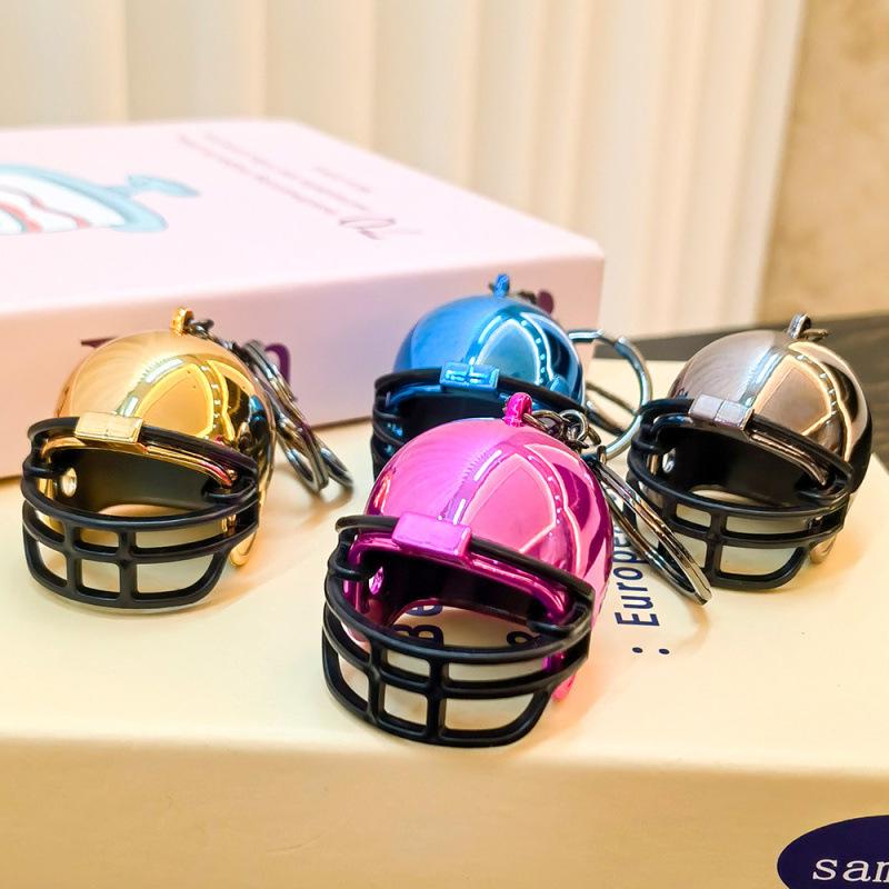 Super Bowl Team Logo Mini Football Helmet Keychain Souvenir