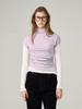 HUNCH Half-Neck Short-Sleeved Jersey Top (2Colors)