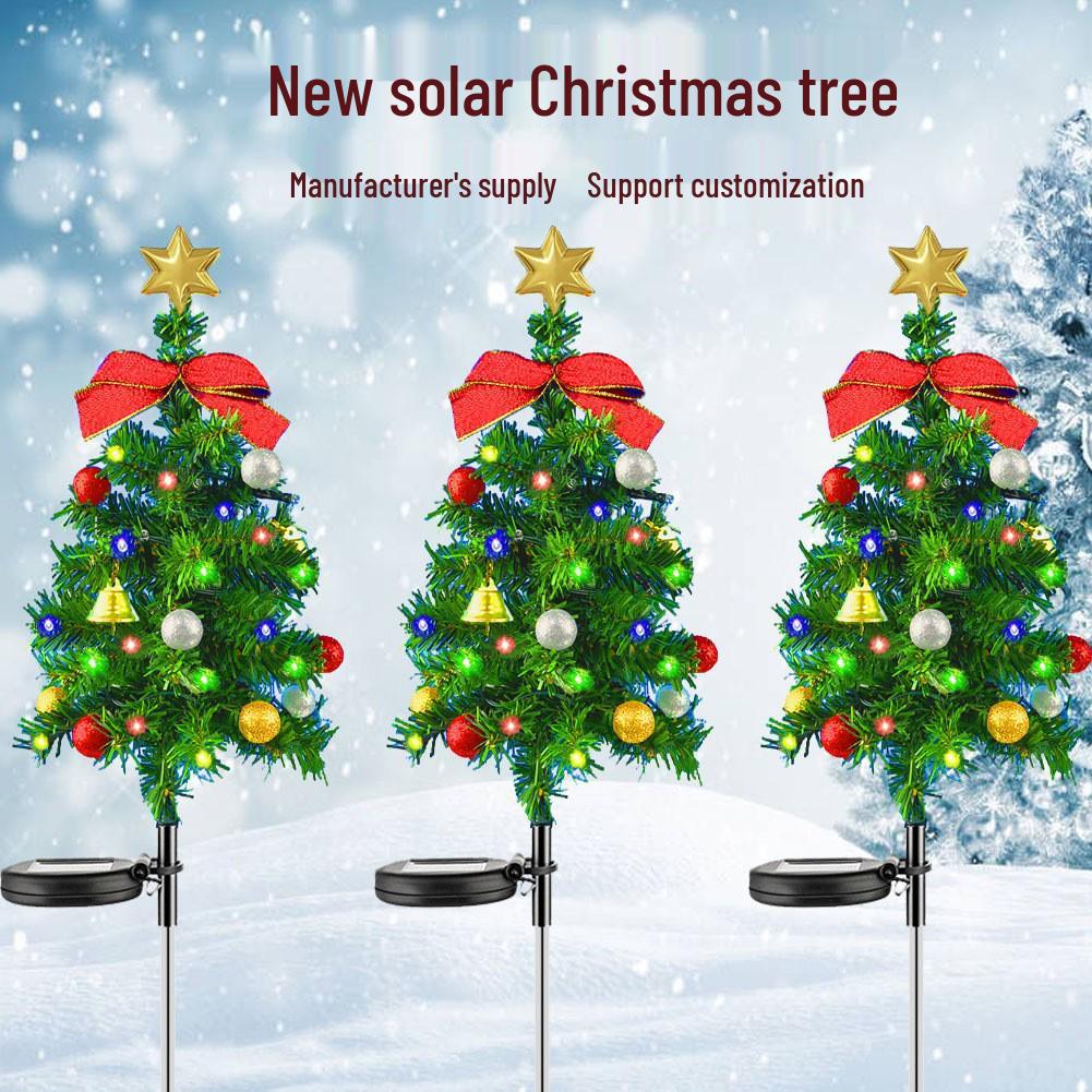Solar LED Christmas Tree Lights for Outdoor Lawn and Courtyard Decoration