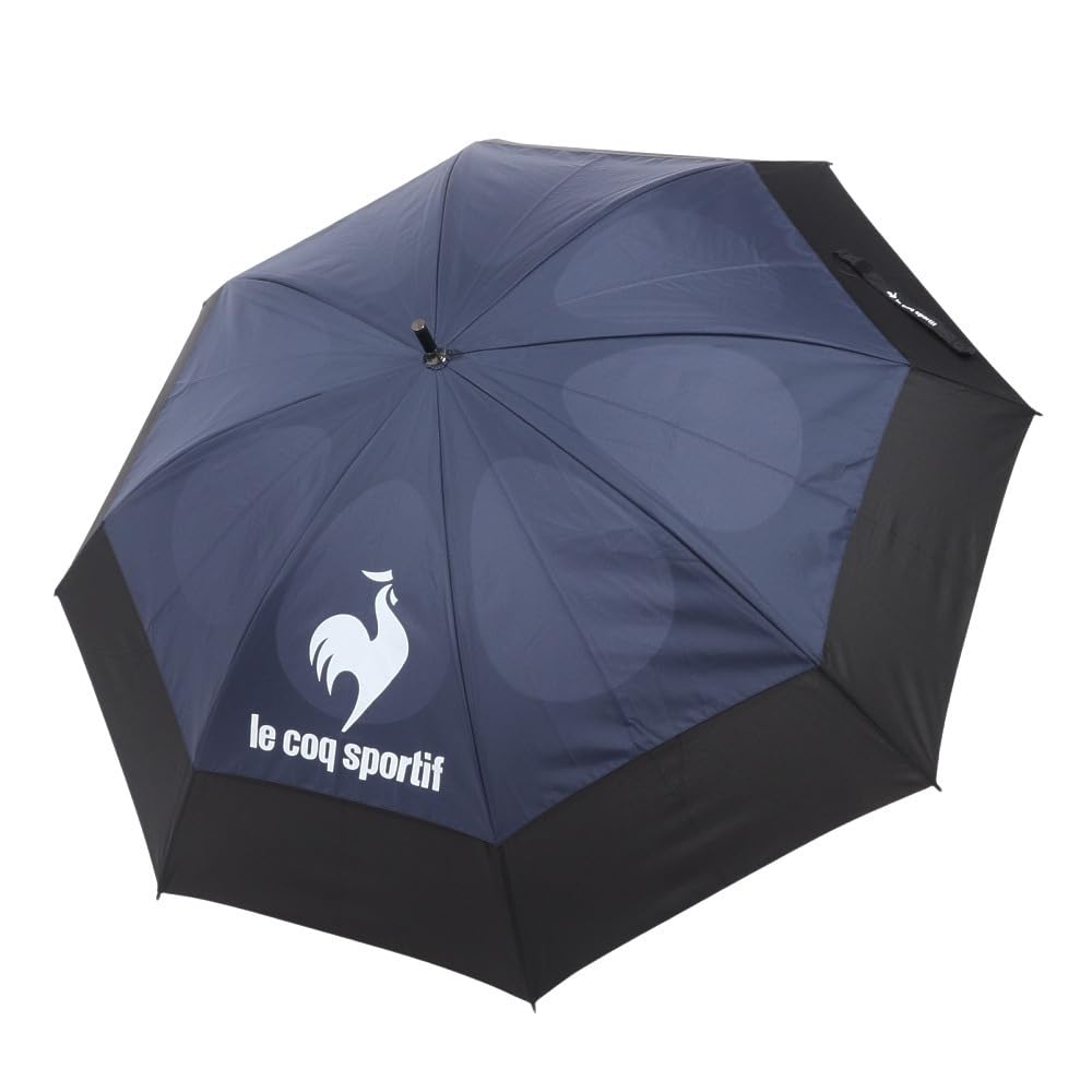 Coq Sportif Umbrella Aero Stream Umbrella Sun Protection Durable Sports Golf QQBXJX06 NVBK FREE [Le Golf] Double-Layered (Navy Black)