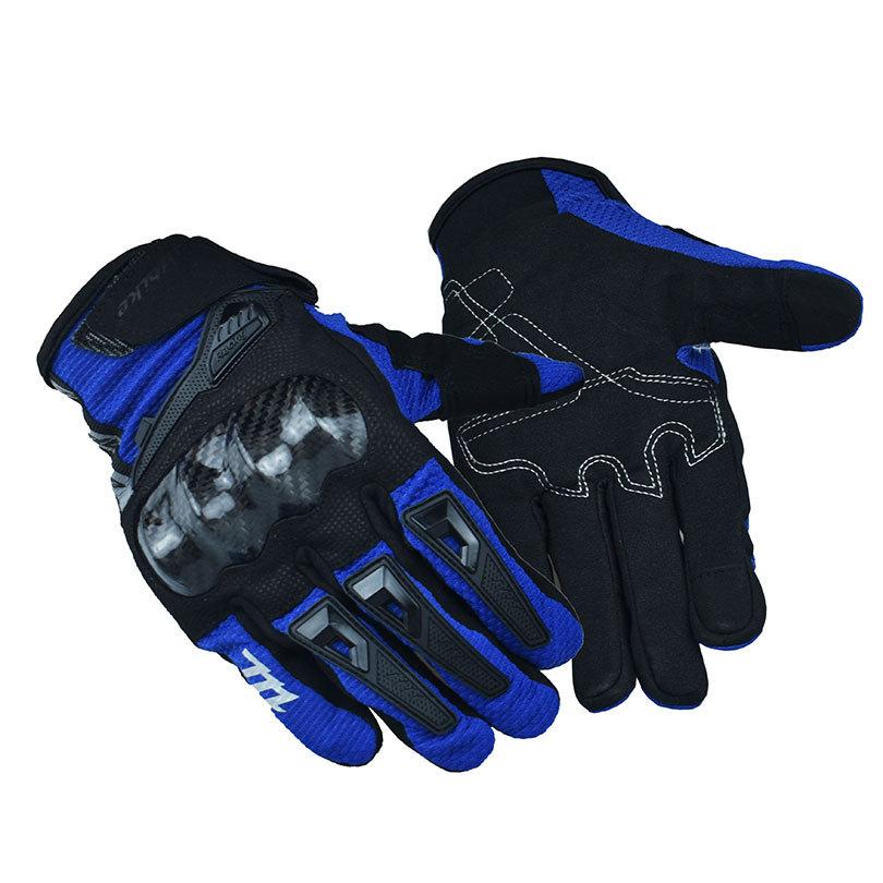 Motorcycle gloves, summer breathable off-road gloves, cycling touch screen, all finger carbon fiber motorcycle off-road gloves
