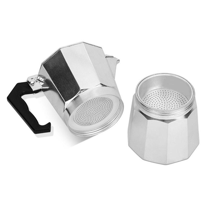 A84E-Aluminum Moka Pot, Small Octagonal Coffee Maker For Office Use, Home Coffee Maker, Espresso Machine