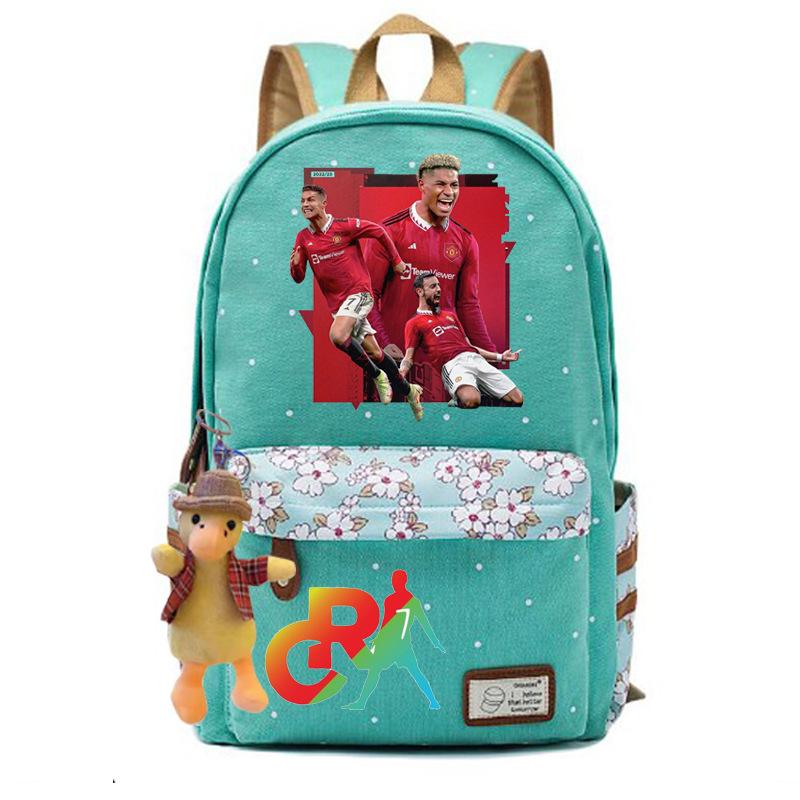 Youth football star Ronaldo primary and secondary school student schoolbag female casual backpack
