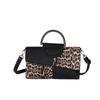 Fashion Zipper Solid Faux Suede Sewing Thread Shoulder Bags 2026 High Quality Leopard Print Large Capacity Handbags for Women